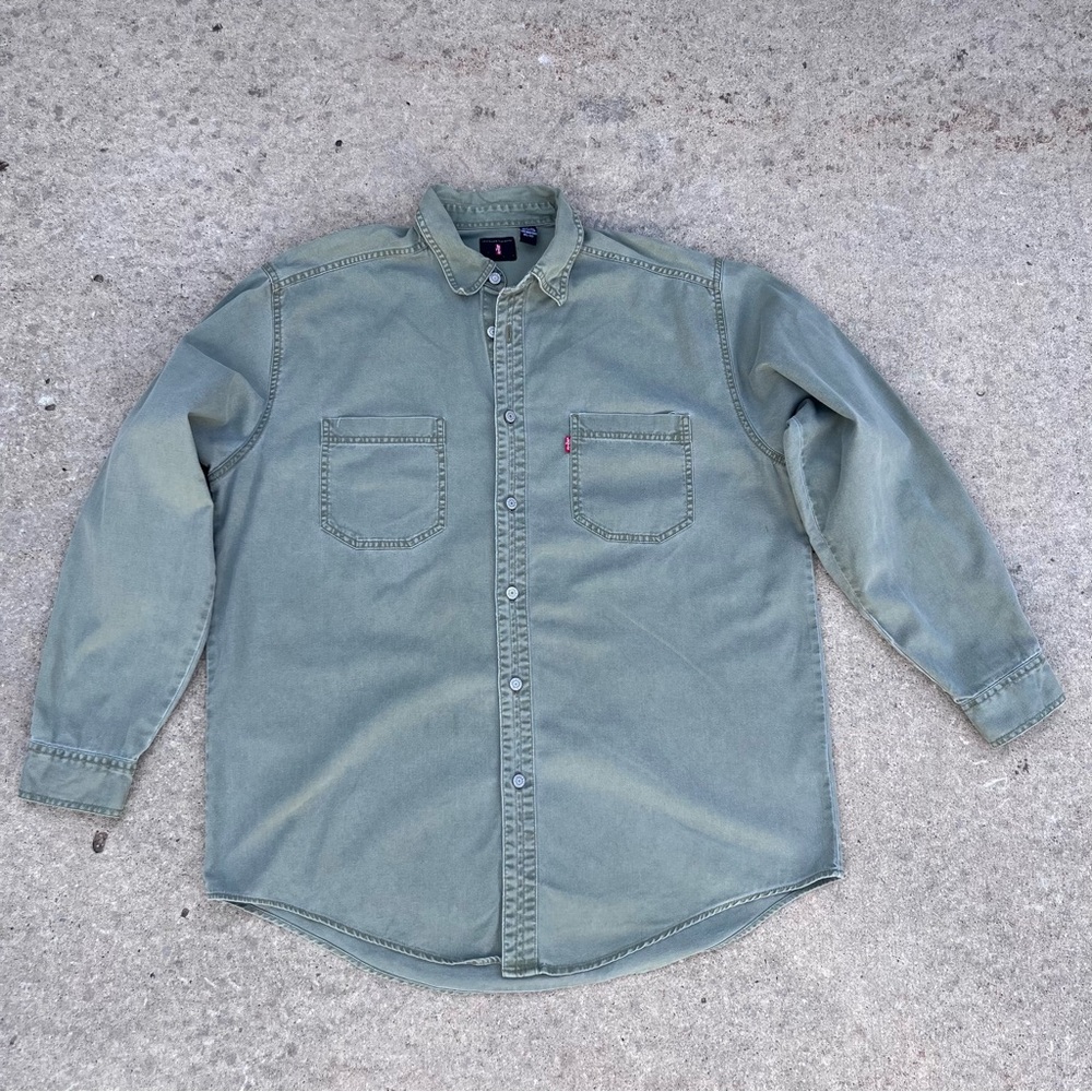 Levi's Olive Green Casual Button Down Shirt